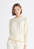 Paisie Contrast Colour Edge Knitted Top in Cream